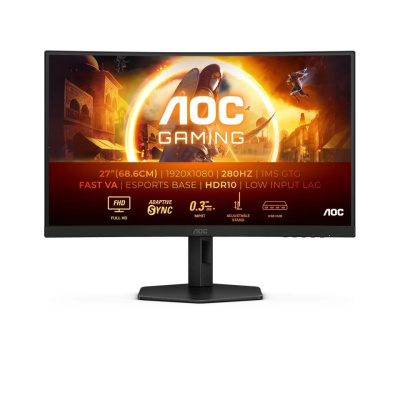 AOC C27G4ZXU Ívelt Gamer Monitor 280Hz - 27"