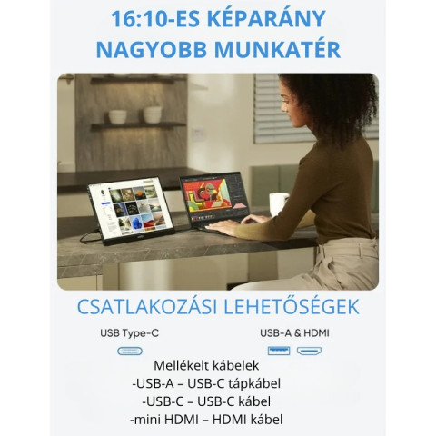 Arzopa Z1RC Hordozható Monitor 2.5K - 16"