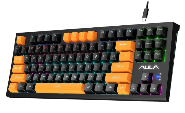AULA F3032 Mechanikus Gamer Billentyűzet - Fekete