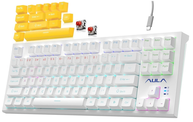 AULA F3032 Mechanikus Gamer Billentyűzet - Fekete