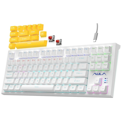AULA F3032 Mechanikus Gamer Billentyűzet - Fekete