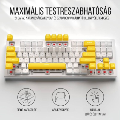 AULA F3032 Mechanikus Gamer Billentyűzet - Fehér
