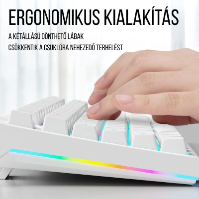 AULA F3032 Mechanikus Gamer Billentyűzet - Fehér