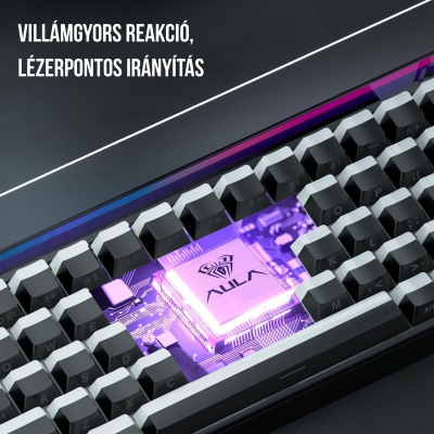 AULA HERO68 HE Magnetic Switch Mechanikus Gamer Billentyűzet - Fekete