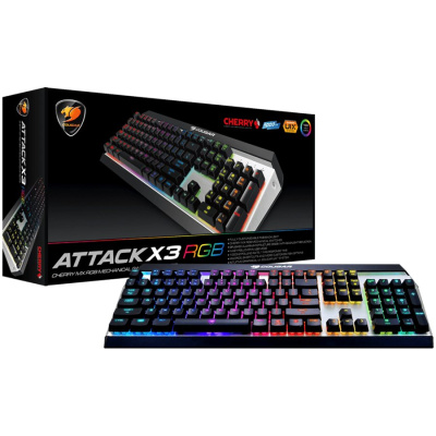 COUGAR ATTACK X3 RGB MX Silver Mechanikus Gamer Billentyűzet - Magyar Kiosztás!