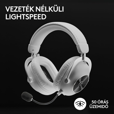 LOGITECH G PRO X2 LIGHTSPEED Vezeték Nélküli Gamer Headset - Fehér
