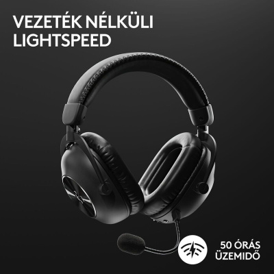 LOGITECH G PRO X2 LIGHTSPEED Vezeték Nélküli Gamer Headset - Fekete