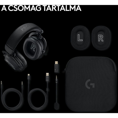 LOGITECH G PRO X2 LIGHTSPEED Vezeték Nélküli Gamer Headset - Fekete