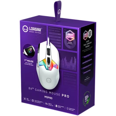 LORGAR MSP80 Gamer Egér - Fehér
