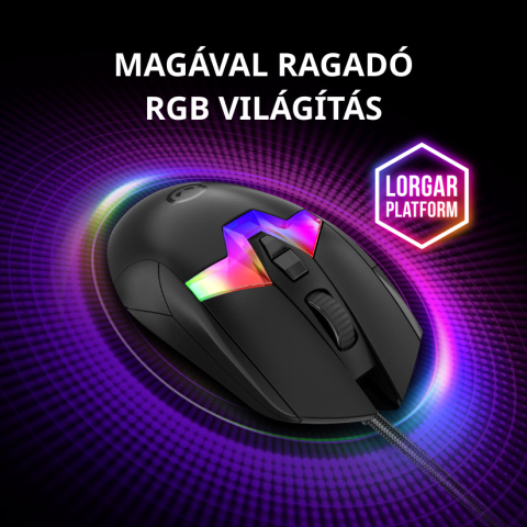 LORGAR MSP80 Gamer Egér - Fehér