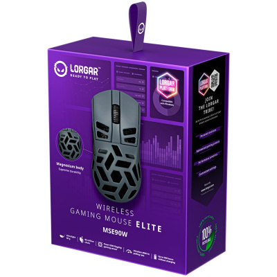 LORGAR MSE90W Vezeték Nélküli Gamer Egér - Szürke
