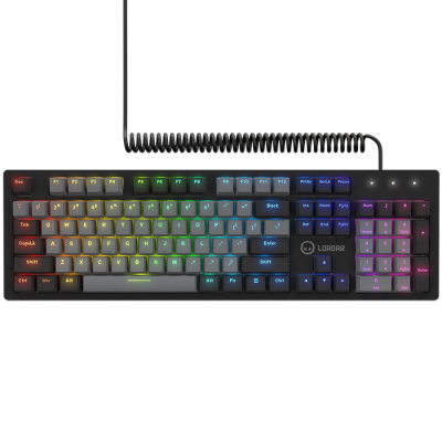 LORGAR Azar 514 Mechanikus Gamer Billentyűzet - Fekete (Angol Kiosztás!)