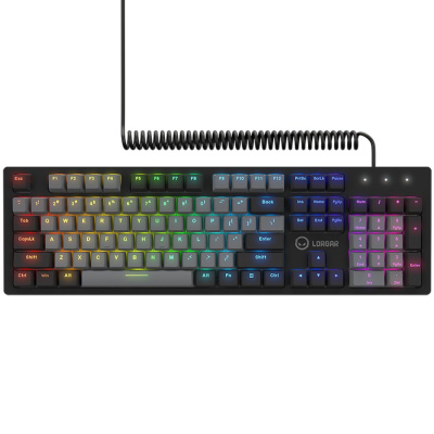 LORGAR Azar 514 Mechanikus Gamer Billentyűzet - Fekete (Angol Kiosztás!)