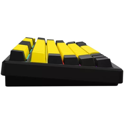 LORGAR KBP7075W Vezeték Nélküli Mechanikus Gamer Billentyűzet - Fekete/Sárga (Angol Kiosztás)