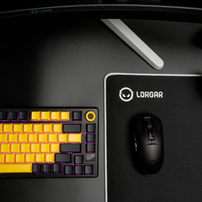 LORGAR KBP7075W Vezeték Nélküli Mechanikus Gamer Billentyűzet - Fekete/Sárga (Angol Kiosztás)