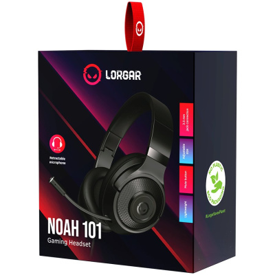 LORGAR Noah 101 Gamer Headset - Fekete