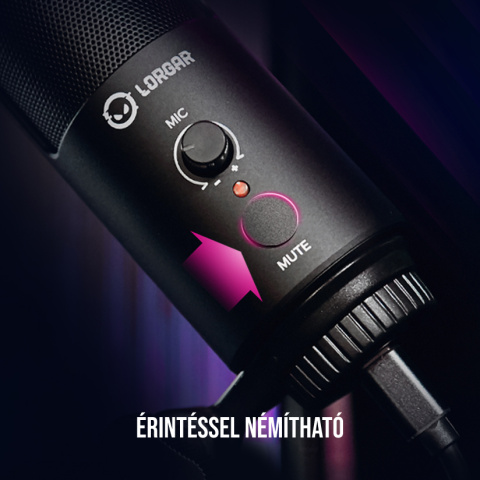 LORGAR Voicer 521 Gamer Mikrofon - Fekete