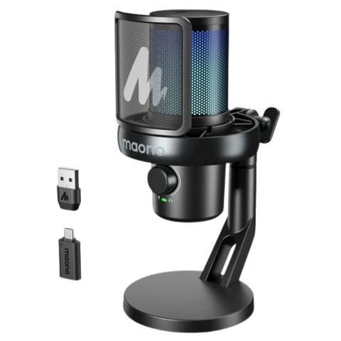 MAONO DM40 Pro USB Vezeték Nélküli Streamer/Gamer Mikrofon RGB