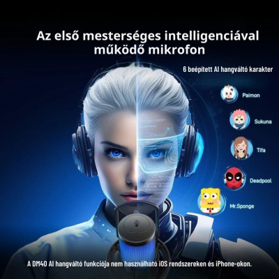 MAONO DM40 Pro USB Vezeték Nélküli Streamer/Gamer Mikrofon RGB