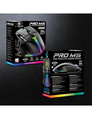 Spirit of Gamer PRO-M5 - Vezeték Nélküli Gamer Egér - Fekete