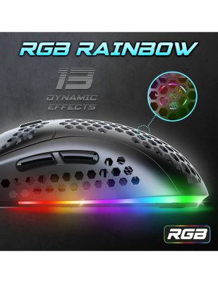 Spirit of Gamer S-PM4 RGB Gamer Egér - Fekete