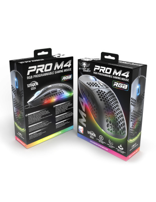 Spirit of Gamer S-PM4 RGB Gamer Egér - Fekete