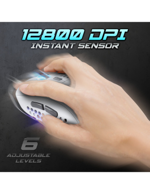 Spirit of Gamer S-PM4 RGB Arctic Gamer Egér - Fehér