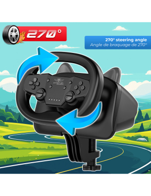 Spirit of Gamer RACE WHEEL PRO AIR - Gamer Kormány - Fekete