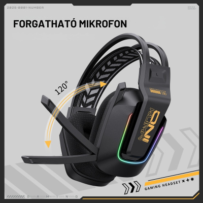 Onikuma GT828 4-Mode Vezeték Nélküli Gamer Headset