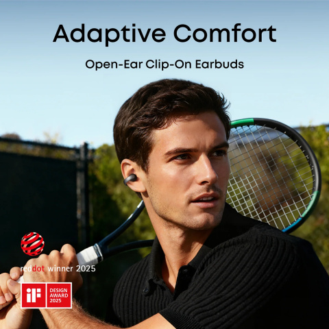 Anker Soundcore AeroClip - Vezeték Nélküli Bluetooth Fülhallgató - Fekete