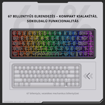 Onikuma G67 Magnetic Switch Gamer Billentyűzet