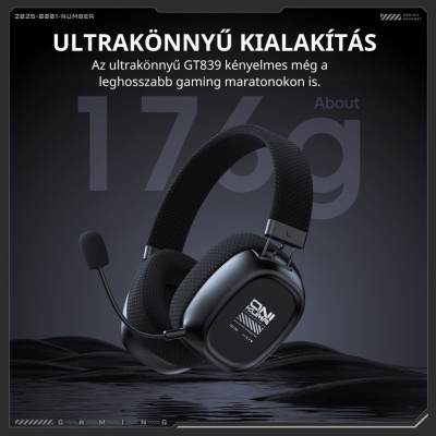 Onikuma GT839 Tri-Mode Vezeték Nélküli Gamer Headset