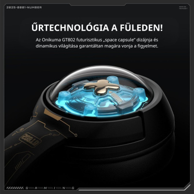 Onikuma GT802 Tri-Mode Vezeték Nélküli Gamer Headset