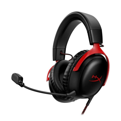 HYPERX Cloud III - Gamer Headset - Fekete/Piros
