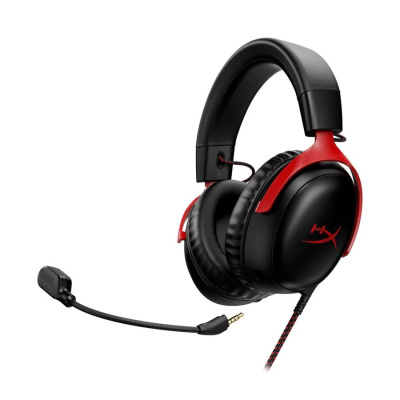 HYPERX Cloud III - Gamer Headset - Fekete/Piros