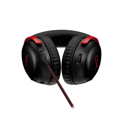 HYPERX Cloud III - Gamer Headset - Fekete/Piros