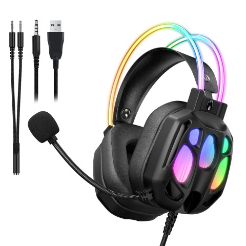 Onikuma X89 Vezetékes Gamer Fejhallgató RGB világítással