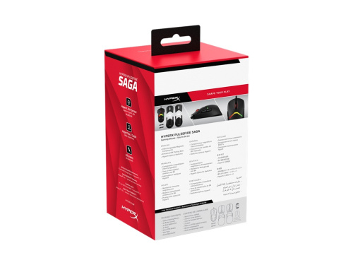 HYPERX Pulsefire Saga - Gamer Egér - Fekete