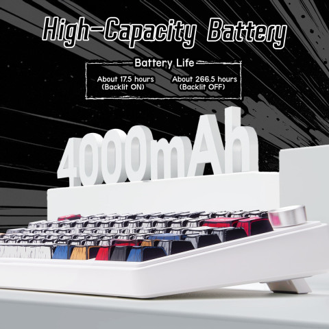 AULA F75 Vezeték Nélküli Mechanikus Gamer Billentyűzet - Comic