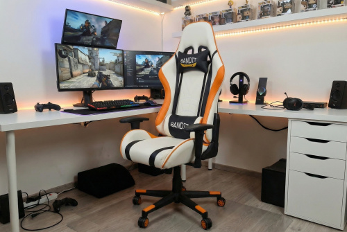 BANDIT Blaze Gamer szék Fehér/Narancs/Fekete