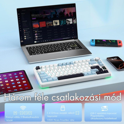 AULA S75 PRO Vezeték Nélküli Mechanikus Gamer Billentyűzet