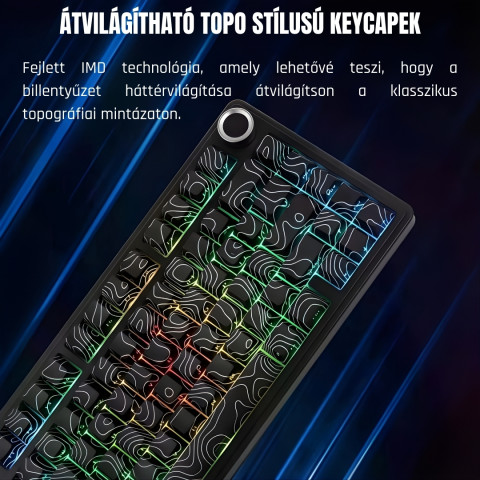 AULA F75 Vezeték Nélküli Mechanikus Gamer Billentyűzet