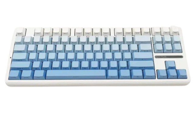 AULA F87 PRO Vezeték Nélküli Mechanikus Gamer Billentyűzet Fehér-Kék