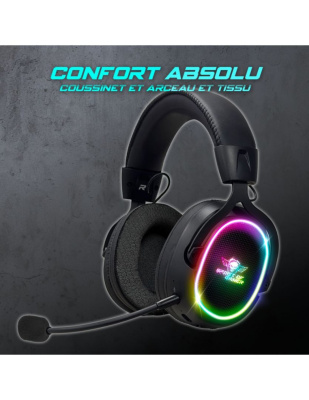 Spirit of Gamer MIC-XH1200 - Vezeték Nélküli Gamer Headset - Fekete