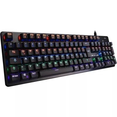 The G-Lab KEYZ CARBON V3/INT - Blue Switch - Mechanikus Gamer Billentyűzet (Angol Kiosztás!)