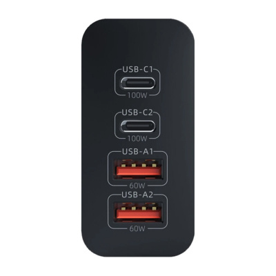 BlitzWolf BW-S29 USB + USB-C Gyorstöltő Hálózati Adapter 120W - Fekete