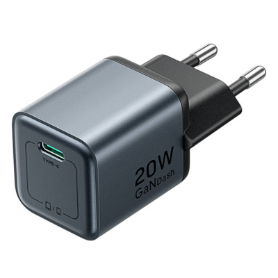 Vention USB-C GaN Gyorstöltő Hálózati Adapter 20W + kábel - Szürke