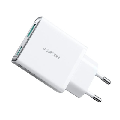 Joyroom JR-TCF14 USB + USB-C Gyorstöltő Hálózati Adapter 20W - Fehér