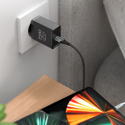 Vention FAIB0-EU USB-C Gyorstöltő Hálózati Adapter 30W - Fekete
