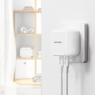 Vention FBPW0-EU USB-C GaN Gyorstöltő Hálózati Adapter 35W - Fehér